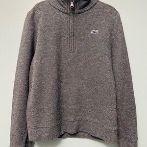 Vineyard Vines Charcoal Zip-Up Sweater